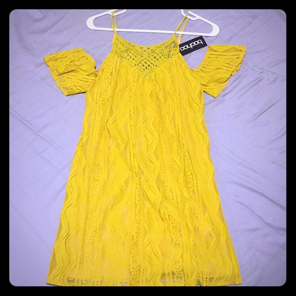 ASOS crochet mustard yellow dress. - Picture 1 of 1